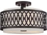 Livex Lighting Vistaview 3-Light English Bronze Semi Flush Mount