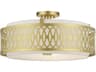 Livex Lighting Vistaview 4-Light Soft Gold Semi Flush Mount