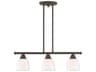 Livex Lighting Somerville 3-Light Bronze Glass Bell Island Pendant