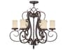 Livex Lighting Millburn Manor 6-Light Imperial Bronze Glass Cylinder Chandelier