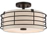 Livex Lighting Blanchard 3-Light English Bronze Drum Semi Flush Mount