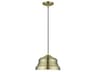 Livex Lighting Endicott 1-Light Antique Brass Bell Mini Pendant