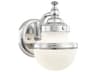 Livex Lighting Oldwick 1-Light Polished Chrome Glass Wall Sconce