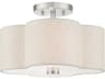 Livex Lighting Solstice 2-Light Brushed Nickel Semi Flush Mount