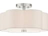 Livex Lighting Solstice 3-Light Brushed Nickel Semi Flush Mount