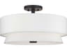 Livex Lighting Fontana 4-Light Bronze Drum Semi Flush Mount