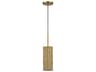 Livex Lighting Weavington 1-Light Antique Gold Leaf Cylinder Mini Pendant