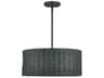 Livex Lighting Weavington 3-Light Black Drum Pendant