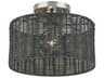 Livex Lighting Weavington 1-Light Brushed Nickel Drum Semi Flush Mount