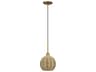 Livex Lighting Summervine 1-Light Antique Gold Leaf Drum Mini Pendant