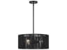 Livex Lighting Acordia 3-Light Black Drum Pendant