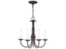 Livex Lighting Home Basics 5-Light Bronze Candelabra Chandelier