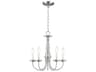 Livex Lighting Home Basics 5-Light Brushed Nickel Candelabra Chandelier