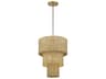 Livex Lighting Weavington 2-Light Antique Gold Leaf Drum Pendant