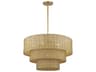 Livex Lighting Weavington 6-Light Antique Gold Leaf Bowl Pendant