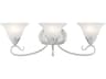 Livex Lighting Coronado 3-Light Brushed Nickel White Glass Vanity Light