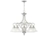 Livex Lighting Coronado 5-Light Brushed Nickel White Glass Bell Chandelier