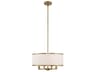Livex Lighting Park Ridge 4-Light Antique Brass Candelabra Drum Chandelier