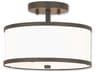 Livex Lighting Park Ridge 2-Light Bronze Drum Semi Flush Mount