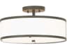 Livex Lighting Park Ridge 3-Light Bronze Drum Semi Flush Mount