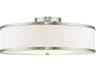 Livex Lighting Park Ridge 3-Light Brushed Nickel Drum Semi Flush Mount
