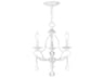 Livex Lighting Chesterfield 3-Light Antique White Crystal Candelabra Chandelier