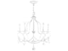 Livex Lighting Chesterfield 5-Light Antique White Crystal Candelabra Chandelier