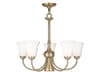 Livex Lighting Ridgedale 6-Light Antique Brass Glass Bell Chandelier