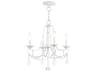Livex Lighting Pennington 4-Light Antique White Crystal Candelabra Chandelier