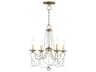 Livex Lighting Pennington 4-Light Hand Painted Antique Silver Leaf Crystal Candelabra Chandelier