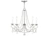 Livex Lighting Pennington 5-Light Brushed Nickel Crystal Candelabra Chandelier