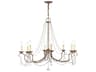 Livex Lighting Pennington 8-Light Hand Applied Venetian Golden Bronze Crystal Candelabra Chandelier
