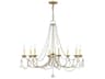 Livex Lighting Pennington 8-Light Hand Painted Antique Silver Leaf Crystal Candelabra Chandelier