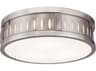 Livex Lighting Vista 3-Light Brushed Nickel Glass Drum Flush Mount
