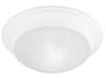 Livex Lighting Omega 3-Light White Glass Bowl Flush Mount