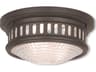 Livex Lighting Berwick 2-Light Bronze Glass Bowl Flush Mount