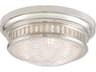 Livex Lighting Berwick 3-Light Polished Nickel Glass Bowl Flush Mount