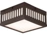 Livex Lighting Prentice 2-Light Bronze Glass Flush Mount