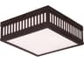 Livex Lighting Prentice 3-Light Bronze White Glass Flush Mount