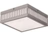 Livex Lighting Prentice 3-Light Brushed Nickel Glass Geometric Flush Mount