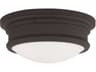 Livex Lighting Astor 2-Light Bronze Glass Bowl Flush Mount