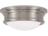 Livex Lighting Astor 2-Light Brushed Nickel Glass Bowl Flush Mount