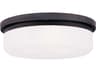 Livex Lighting Stratus 3-Light Bronze Glass Drum Flush Mount