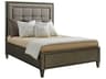 Lexington Ariana Gray Platinum Brown Hardwood Upholstered Queen Panel Bed