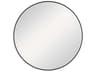 Luxecor Illumination Satin Black Round Wall Mirror