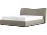 Mobital Harlow Gray Plywood Upholstered King Platform Bed