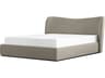 Mobital Harlow Gray Plywood Upholstered Queen Platform Bed