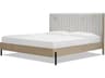 Mobital Nori Natural Oak Wood Upholstered Queen Platform Bed