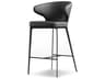 Mobital Hug Jet Black Leatherette Faux Leather Counter Stool