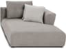 Mobital Como Gray Upholstered Sectional Chaise Lounge